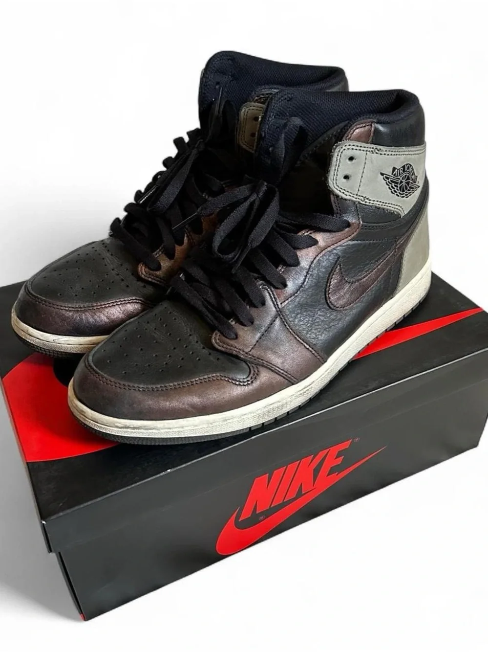 Nike Air Jordan 1 High - Black, Brown, Gray size 13